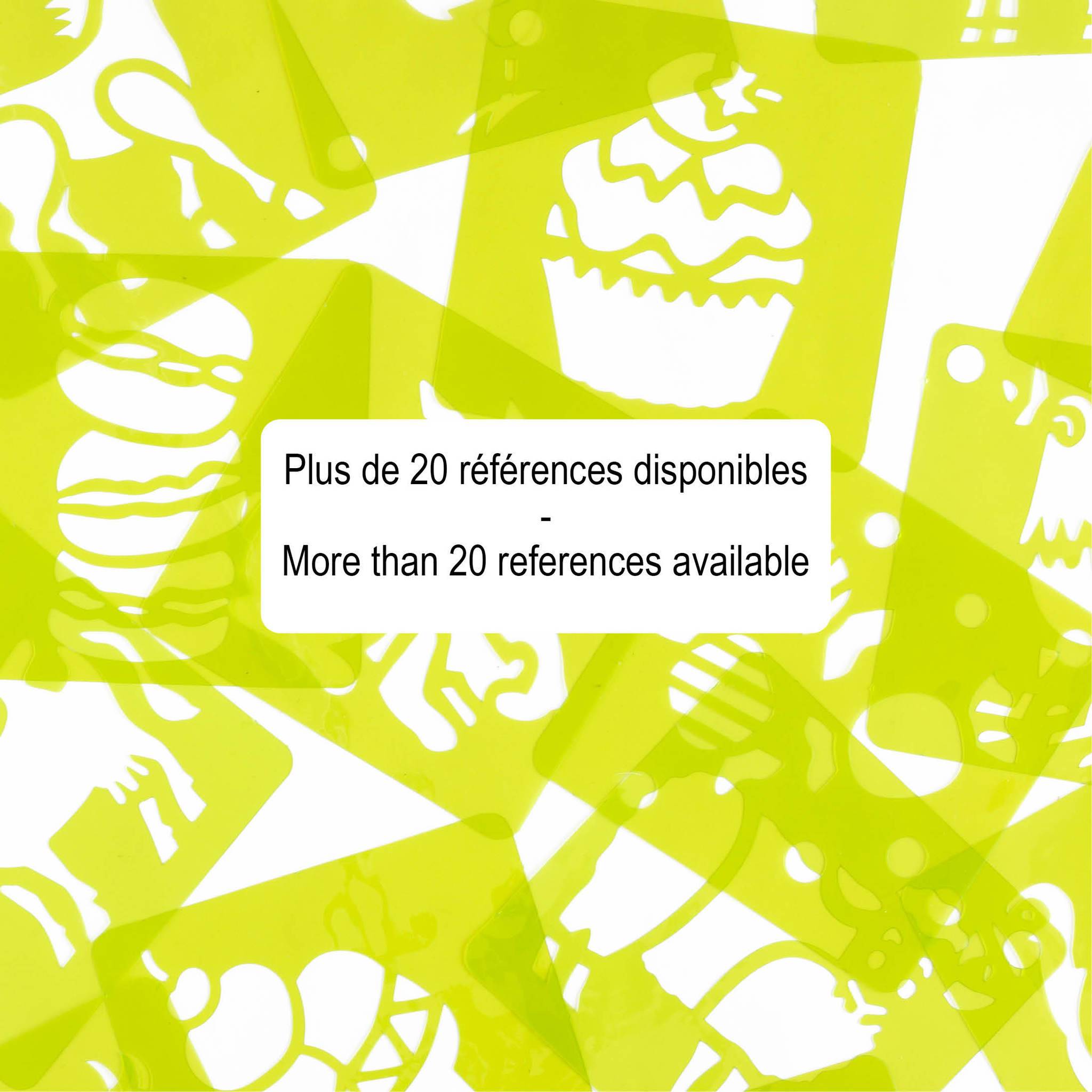 Avenue Mandarine 3x 6-teiliges Schablonenset für Kinder, Herzen - Orange 42640O