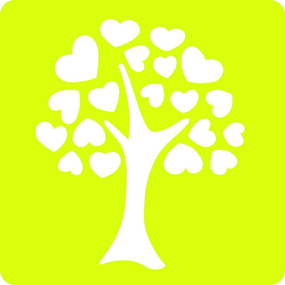 Avenue Mandarine 3x 6-teiliges Schablonenset für Kinder, Herzen - Orange 42640O