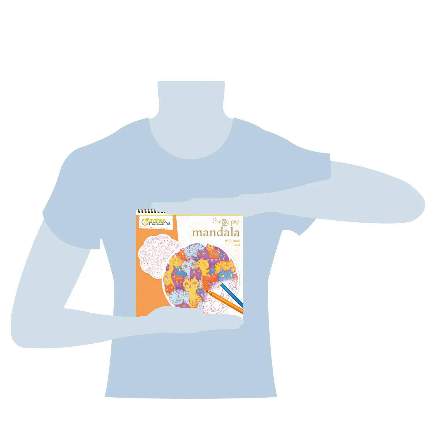 Avenue Mandarine 5x Graffy Mandala, Katzen-Durcheinander - Mehrfarbig GY142C