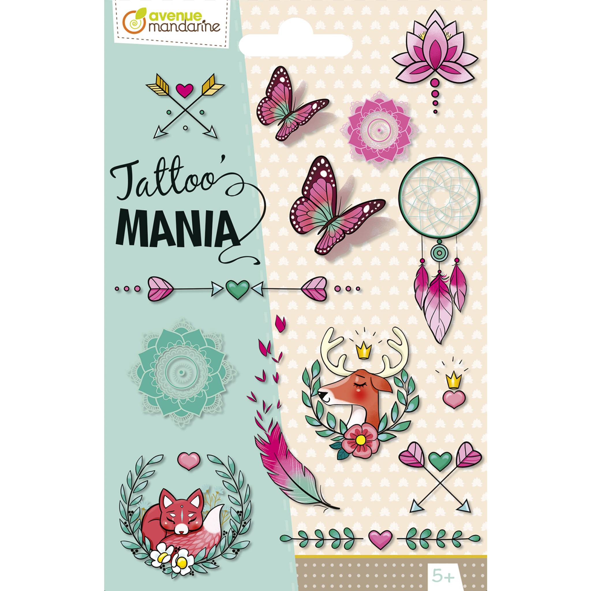 Avenue Mandarine 10x Tattoo' Mania, Bohême - Mehrfarbig CC054C