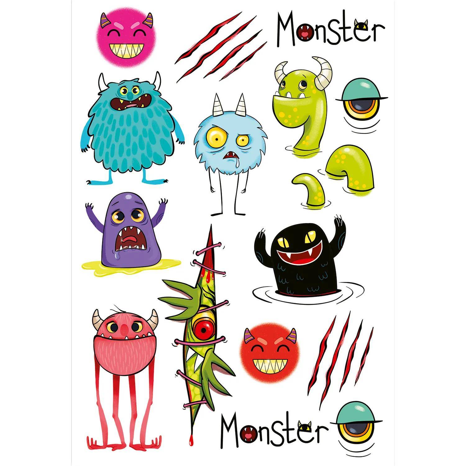 Avenue Mandarine 10x Tattoo' Mania, Monster - Mehrfarbig CC053C