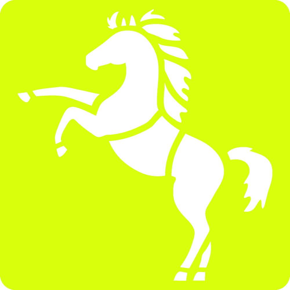 Avenue Mandarine 3x 6-teiliges Schablonenset für Kinder, Pferde - Orange 42644O