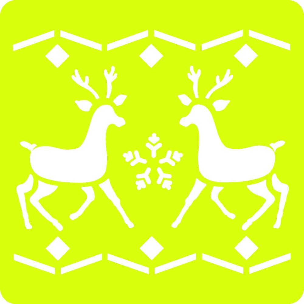 Avenue Mandarine 3x 6 tlg Schablonenset für Kinder, Weihnachten 2 Orange 42647O