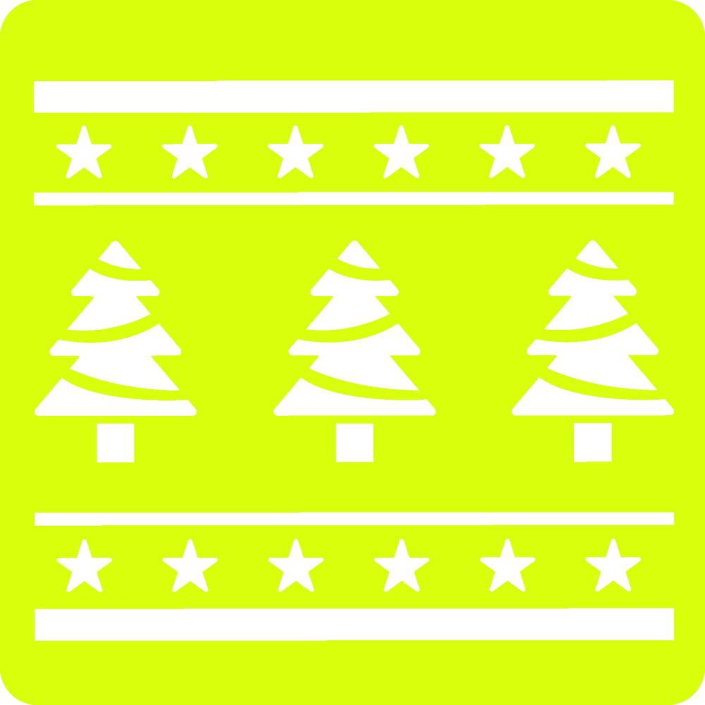 Avenue Mandarine 3x 6 tlg Schablonenset für Kinder, Weihnachten 2 Orange 42647O