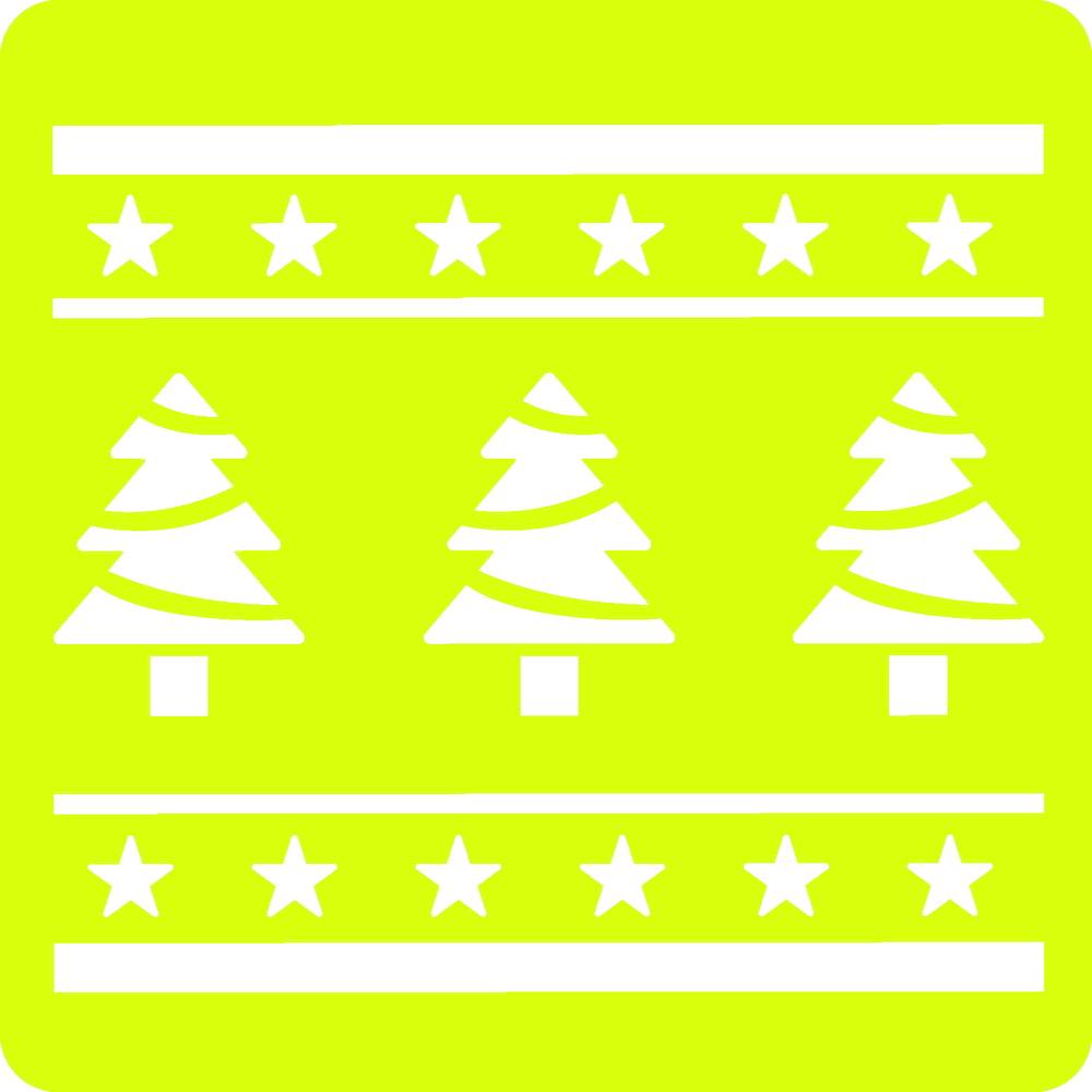 Avenue Mandarine 3x 6 tlg Schablonenset für Kinder, Weihnachten 2 Orange 42647O