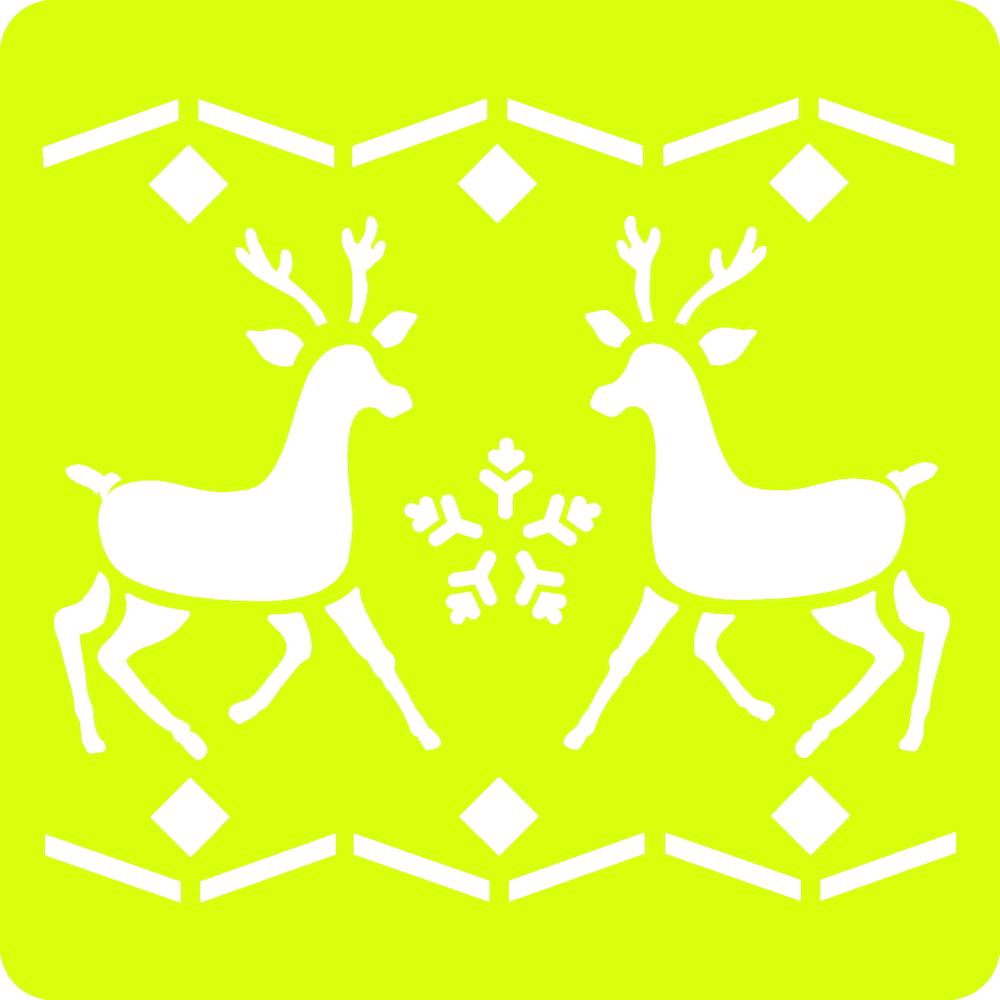 Avenue Mandarine 3x 6 tlg Schablonenset für Kinder, Weihnachten 2 Orange 42647O