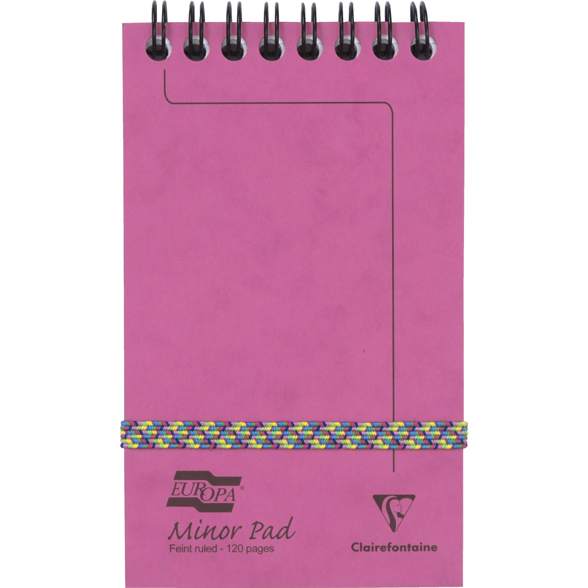 Clairefontaine 10x Block kopfseitig 7,6x12cm 60 Blatt liniert Fuchsia 3011Z