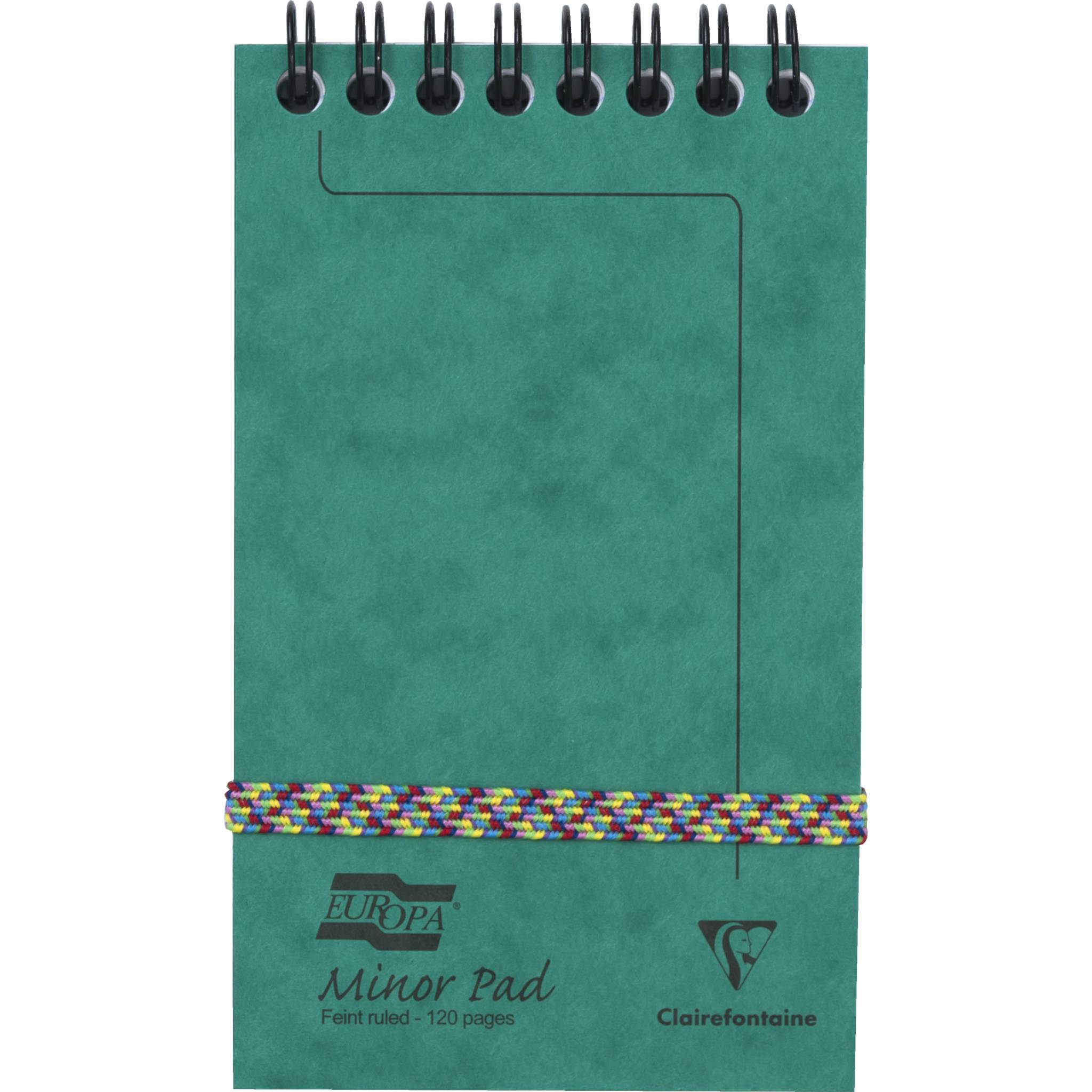 Clairefontaine 10x Block kopfseitig 7,6x12cm 60 Blatt liniert Grün 482/1152Z