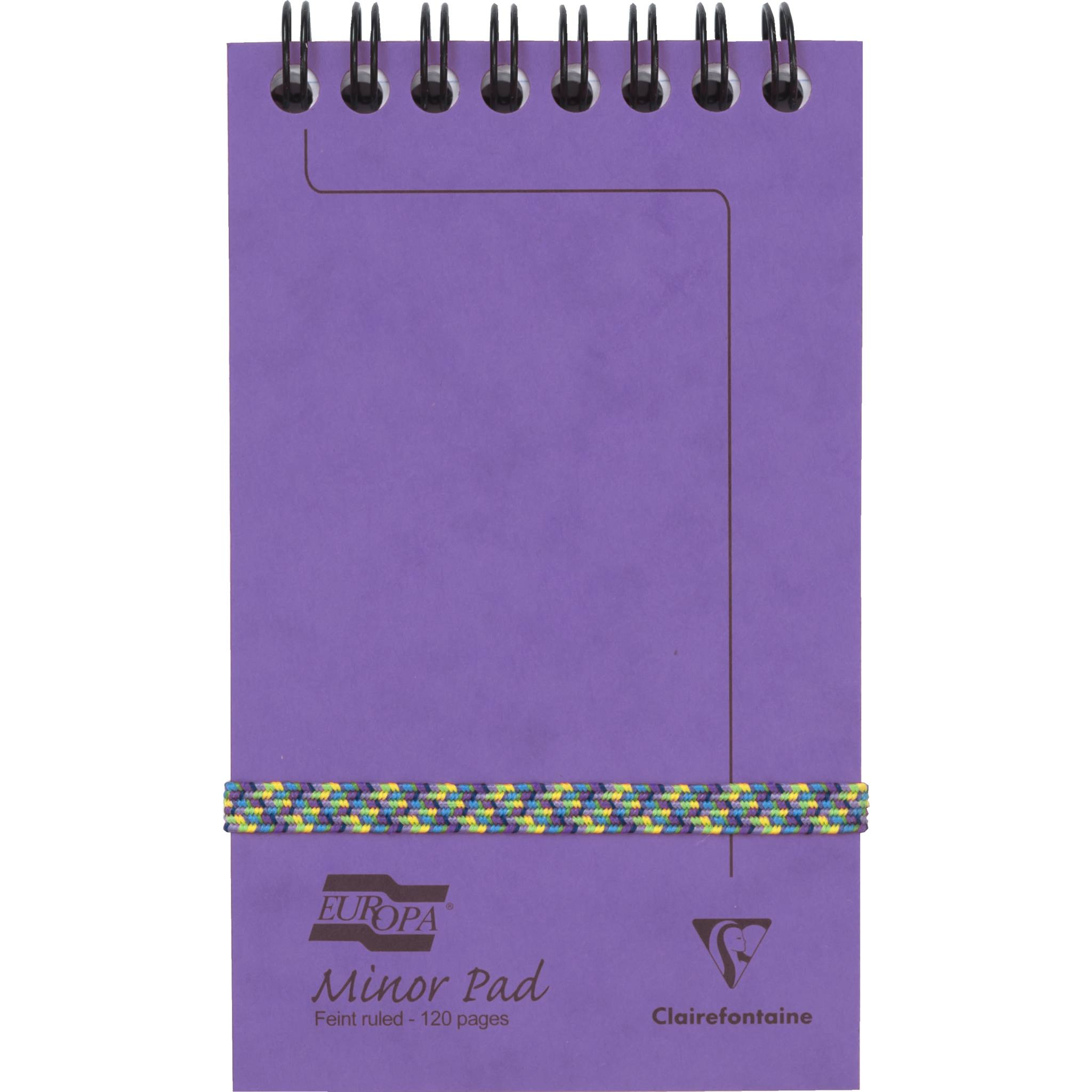 Clairefontaine 10x Block kopfseitig 7,6x12cm 60 Blatt liniert Flieder 482/1153Z
