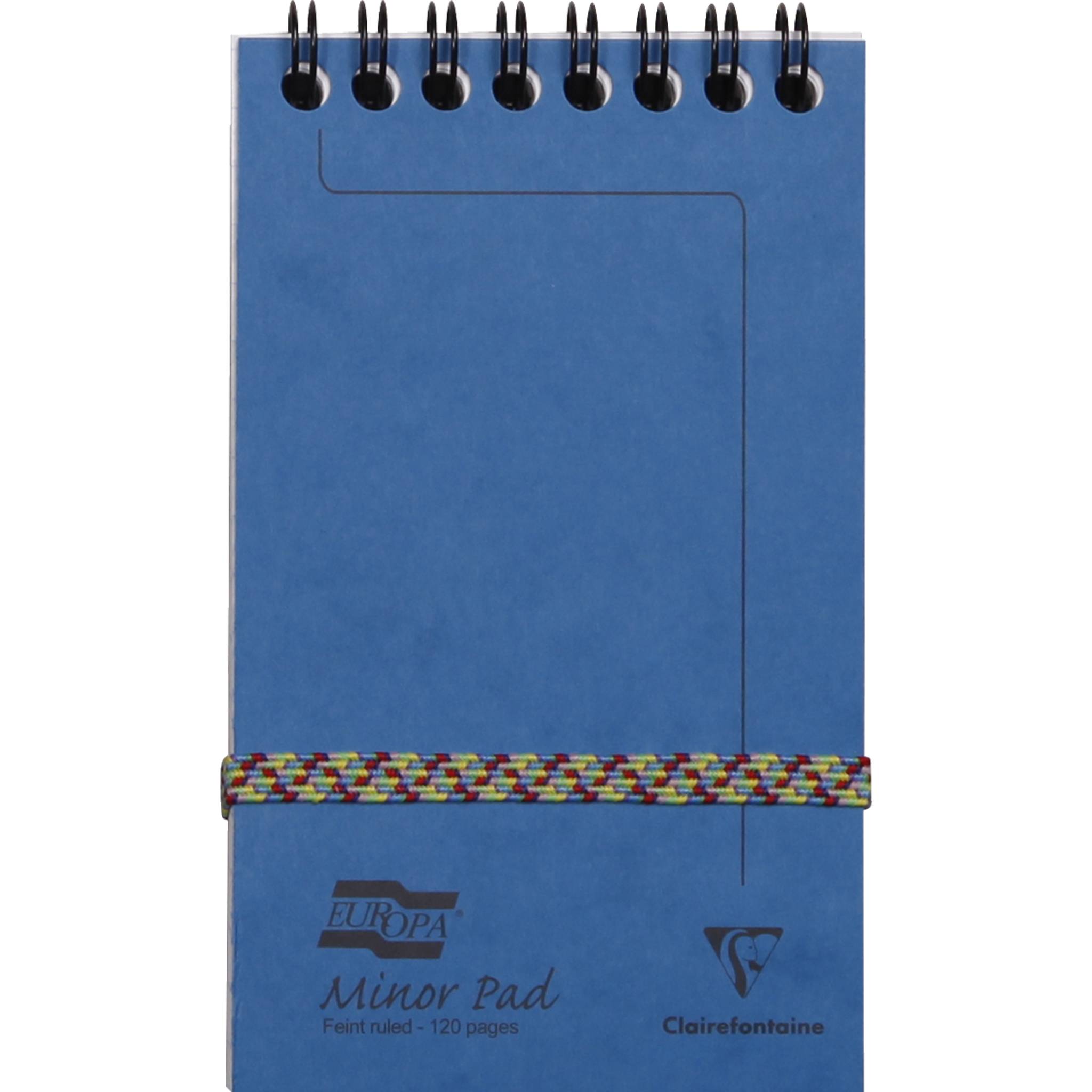 Clairefontaine 10x Block kopfseitig 7,6x12cm 60 Blatt liniert Blau 482/1154Z