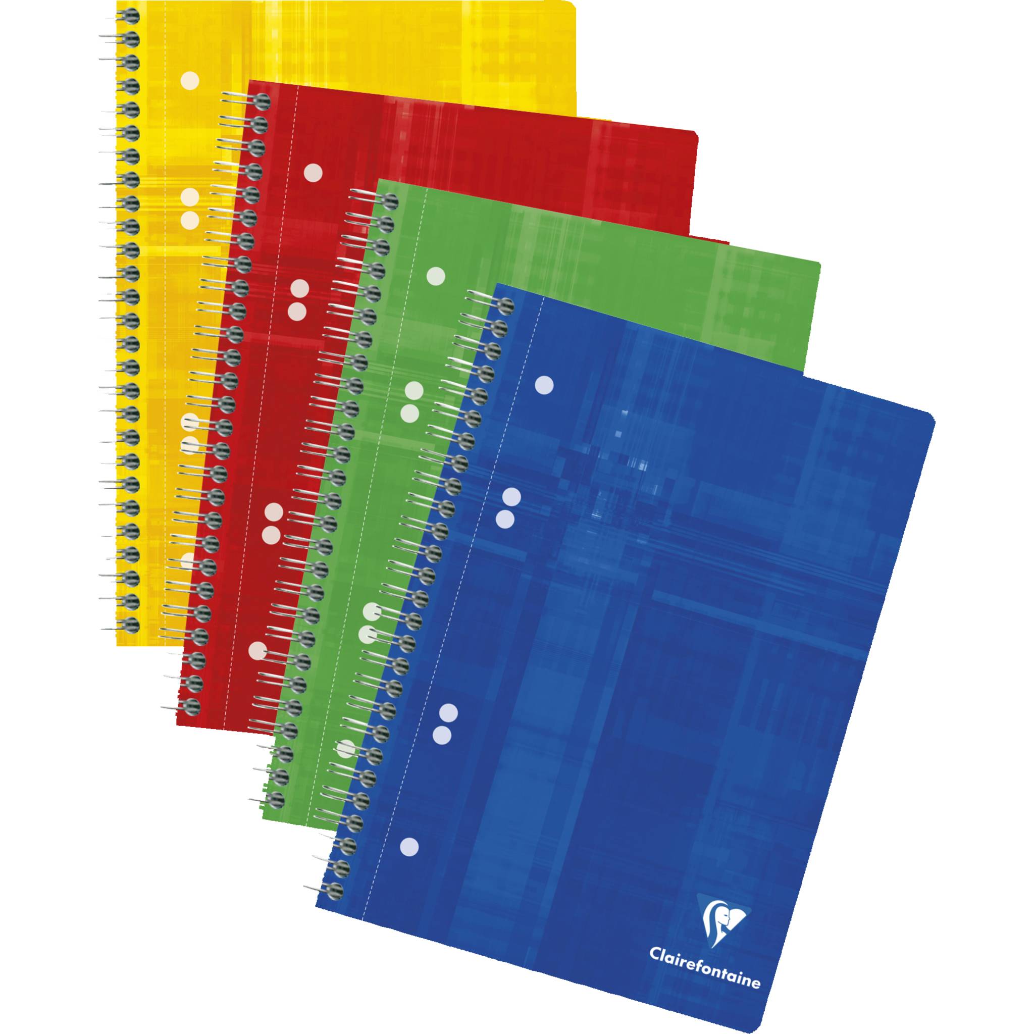 Clairefontaine 5x Collegeblock A5 6-fach gelocht 80 Bl blanko 90g Sortiert 8570C