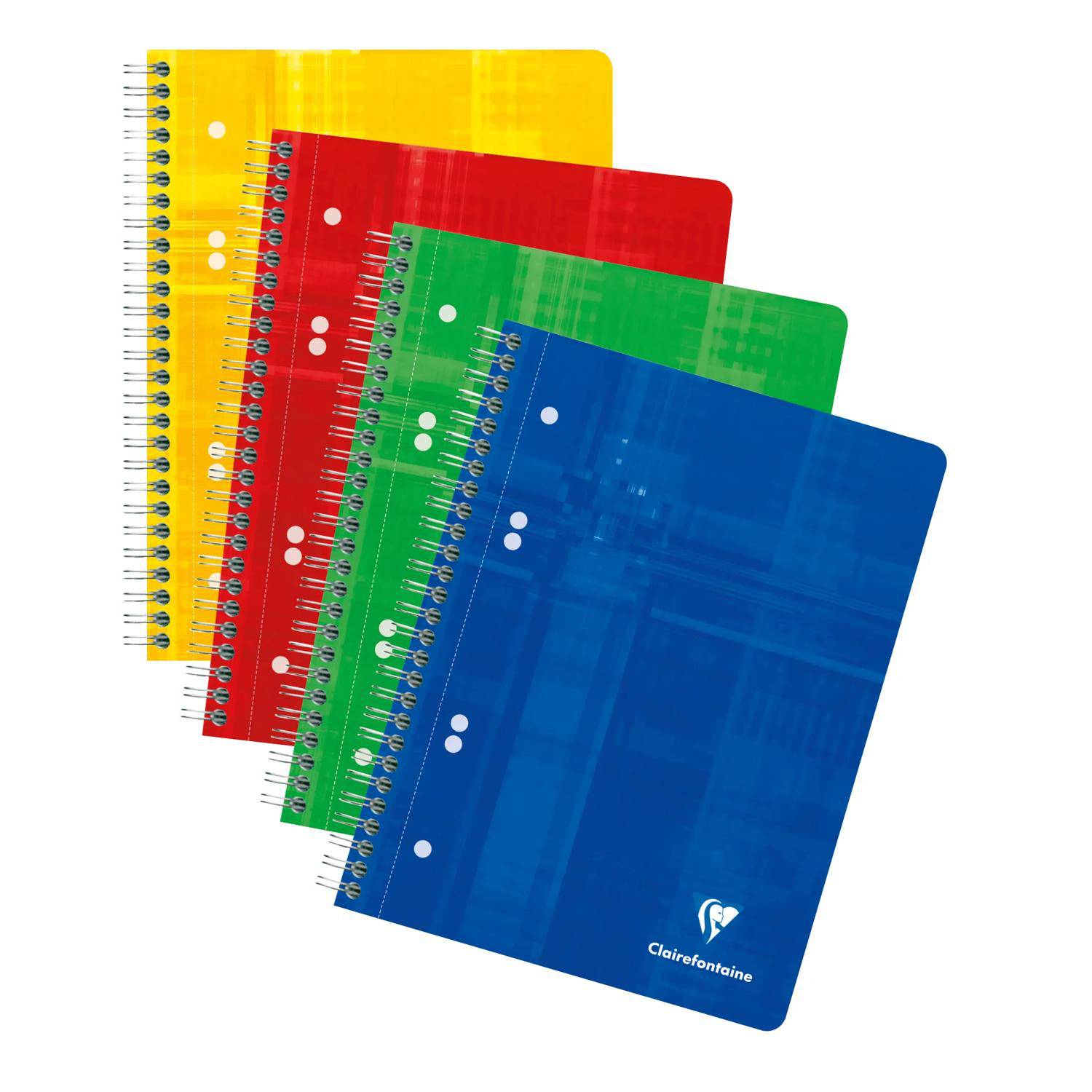 Clairefontaine 5x Collegeblock A5 6-fach gelocht 80 Bl blanko 90g Sortiert 8570C