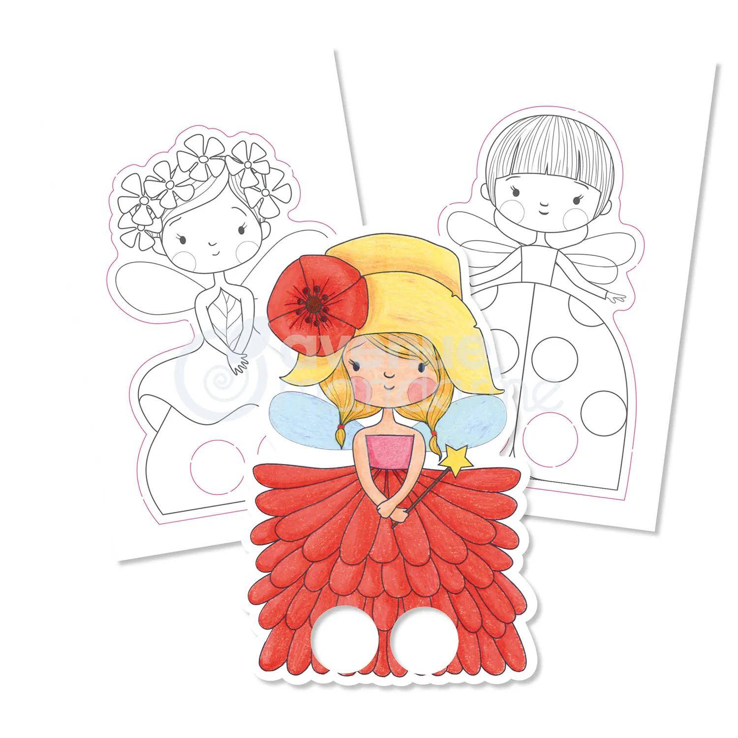 Avenue Mandarine 5x Graffy Puppet, Feen - Rosa GY007O
