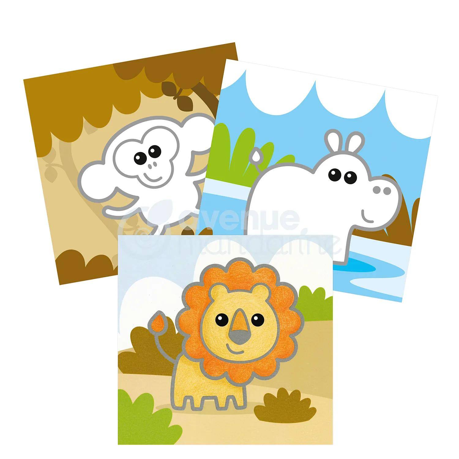 Avenue Mandarine 5x Graffy Easy, Wildtiere - Grün GY139C