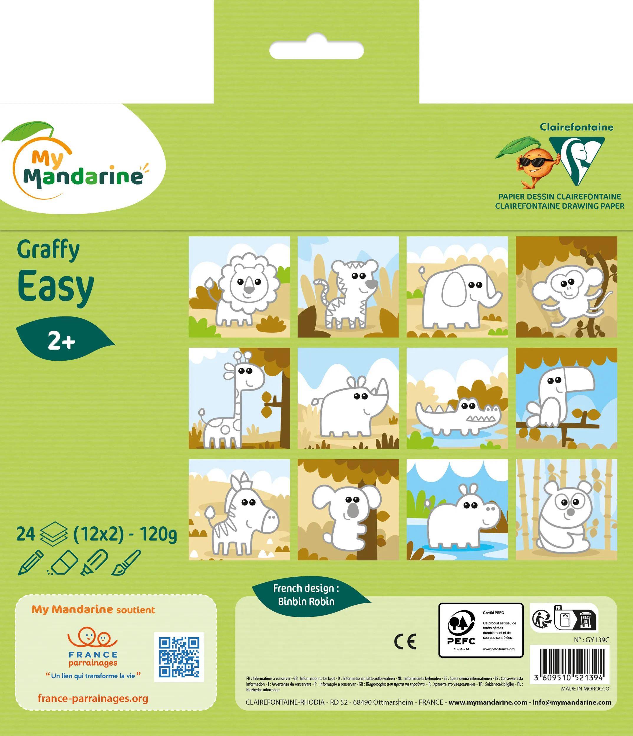 Avenue Mandarine 5x Graffy Easy, Wildtiere - Grün GY139C