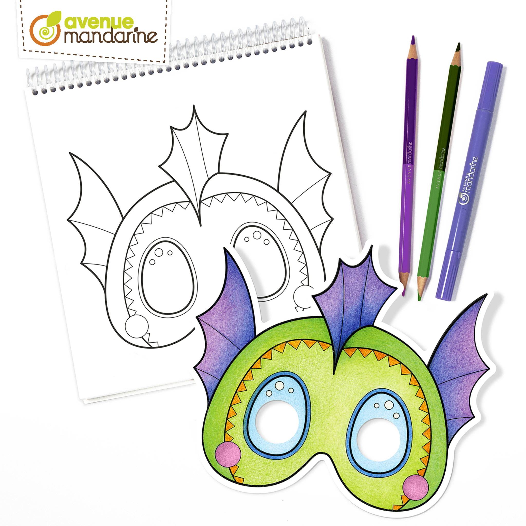 Avenue Mandarine 5x Graffy Pop Mask, Fantastische Tierwesen - Violett GY138C