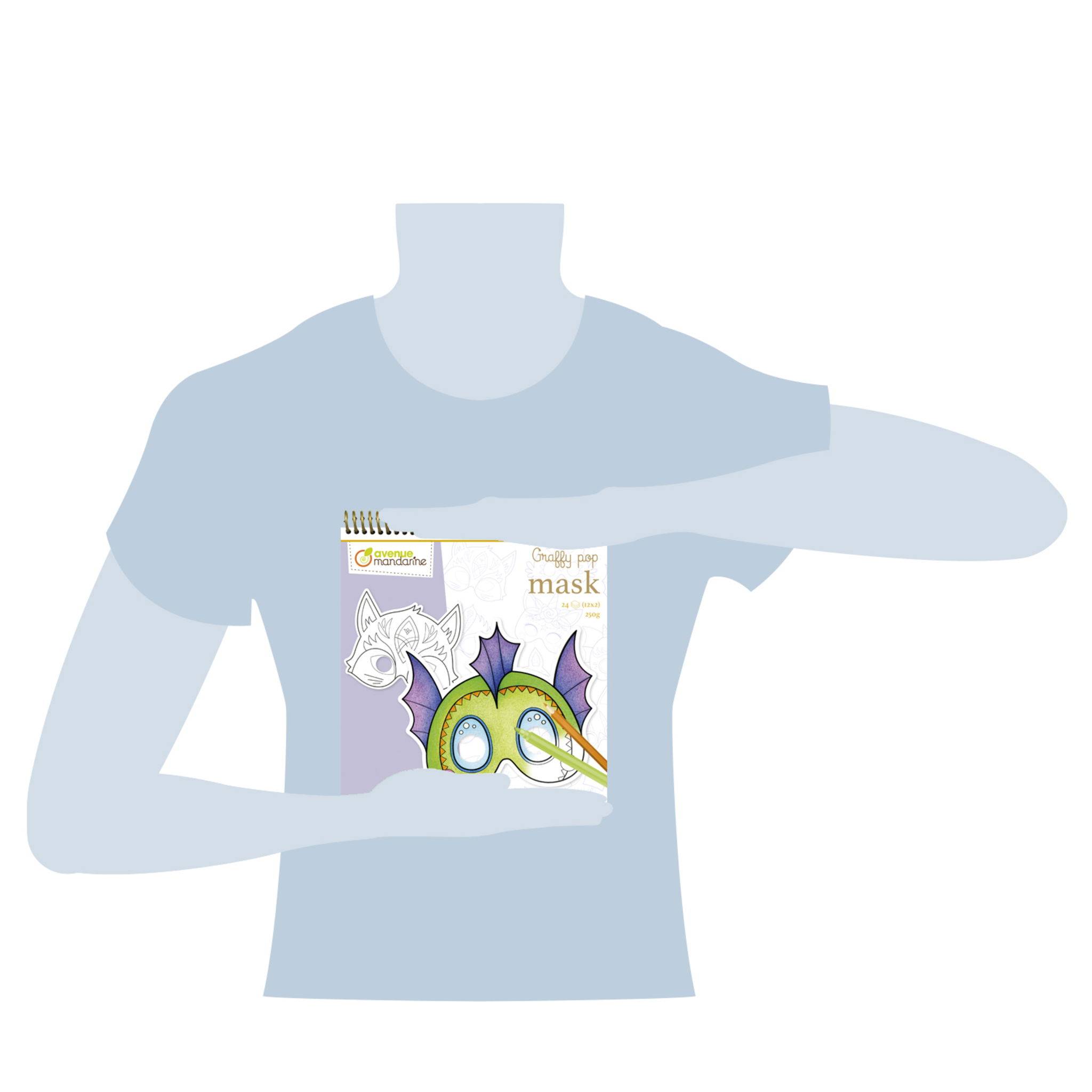Avenue Mandarine 5x Graffy Pop Mask, Fantastische Tierwesen - Violett GY138C