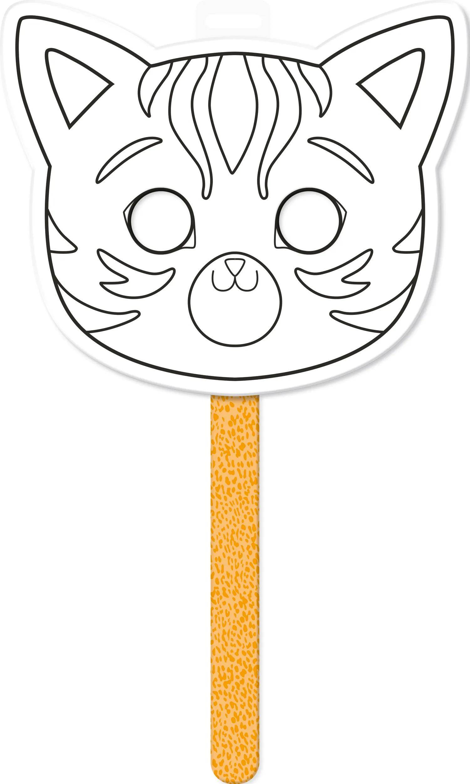 Avenue Mandarine 5x Graffy Stick, Stabmaske, Katze - Orange GY132C
