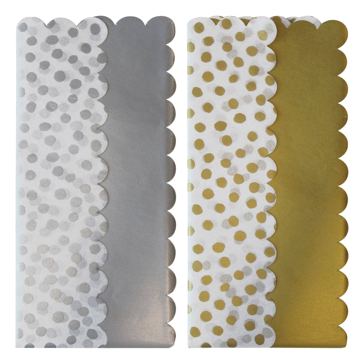 Clairefontaine 12x Seidenpapier, 6Bl 50x70 cm, Punkte, sortiert - 24294-GSC