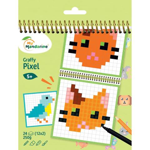 Avenue Mandarine 5x Graffy Pixel, Haustiere - Mehrfarbig GY131C