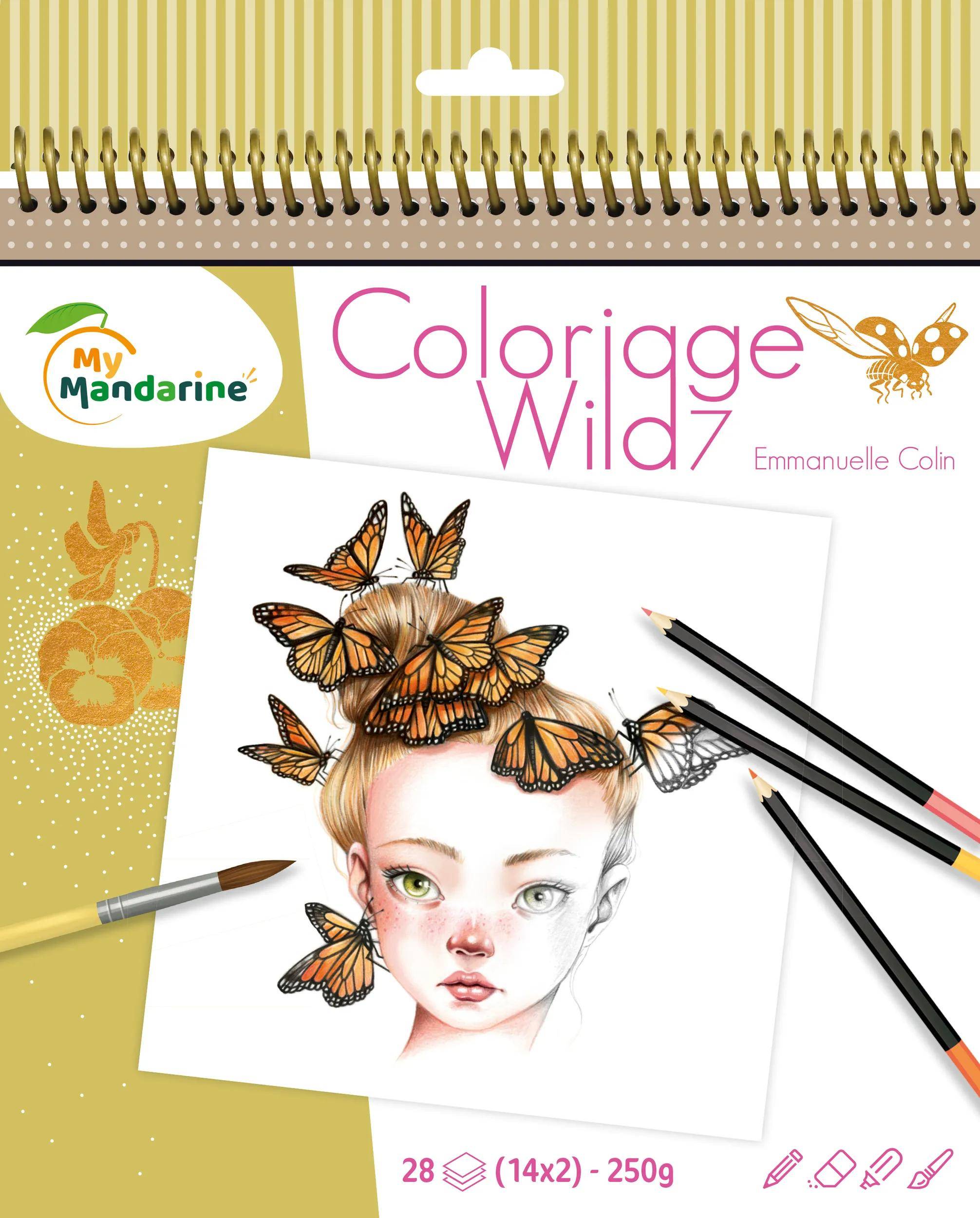 Avenue Mandarine 5x Malbuch Wild 7 - Gold GY134C