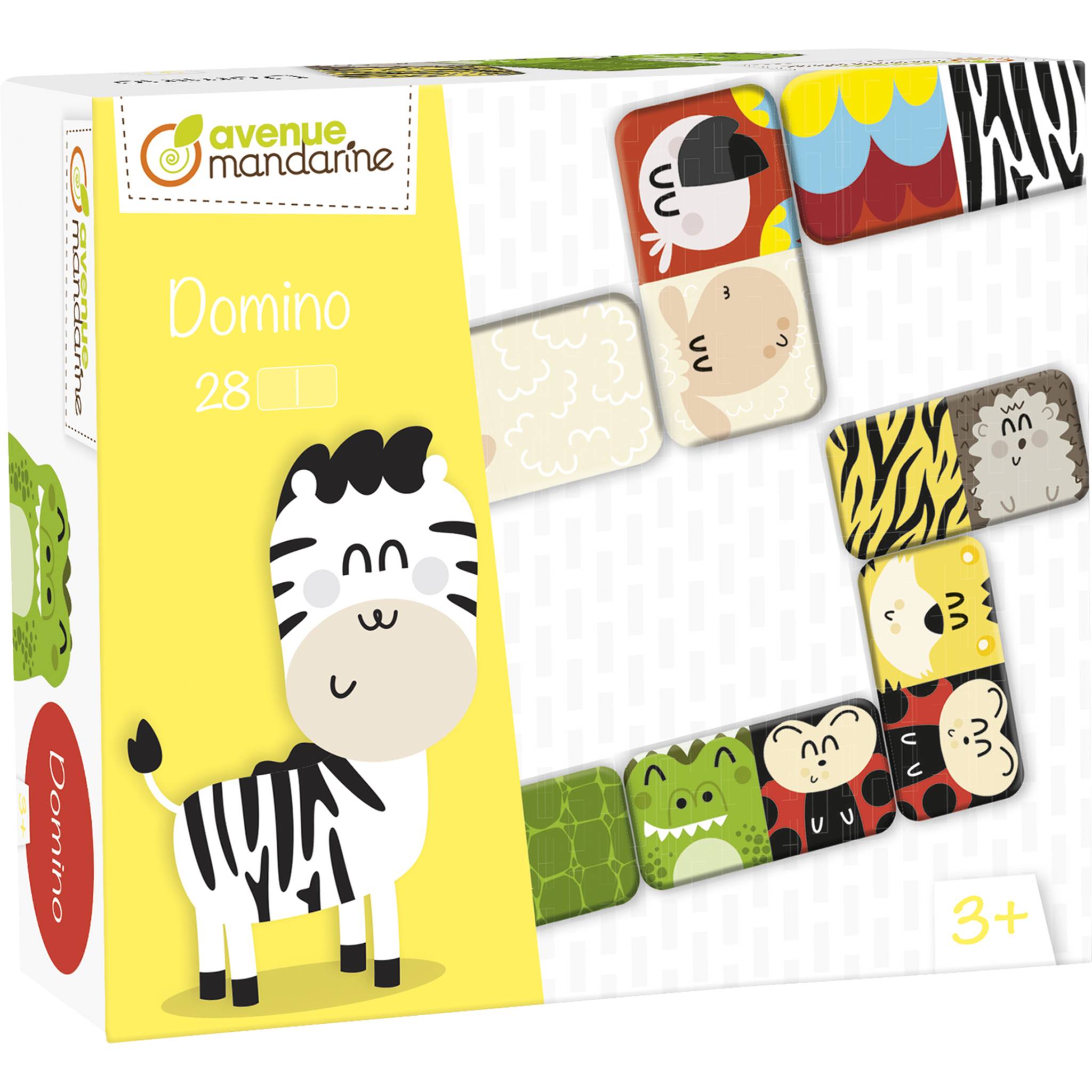 Avenue Mandarine 2x Domino, Tiere und Texturen - Mehrfarbig 42764O