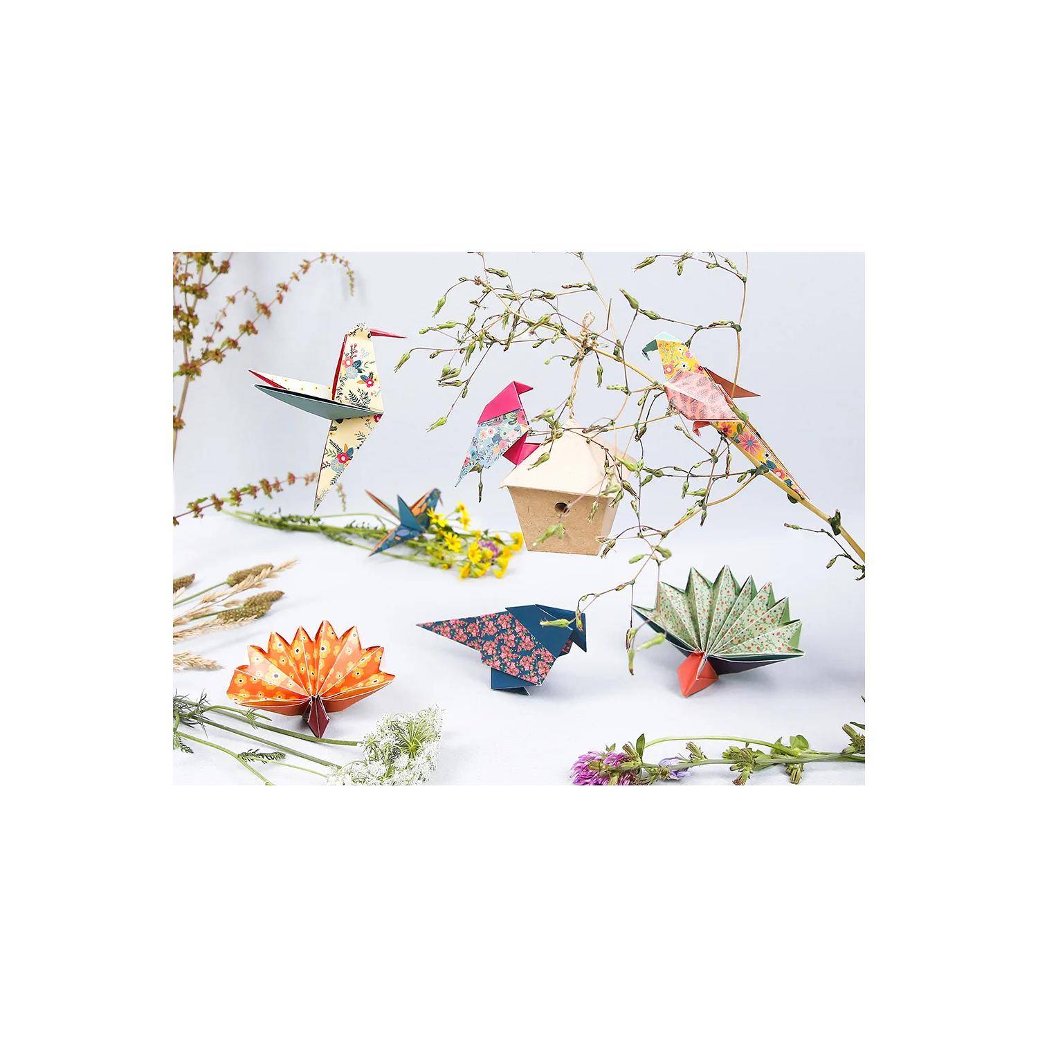 Clairefontaine 5x Origamiset Pack. 60 Blatt 3 Formate Vögel Mehrfarbig 95382C