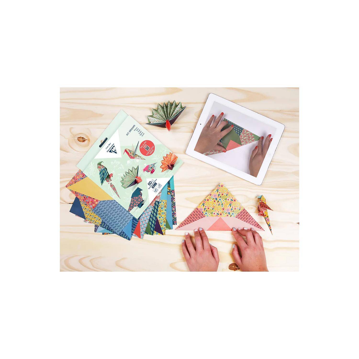 Clairefontaine 5x Origamiset Pack. 60 Blatt 3 Formate Vögel Mehrfarbig 95382C