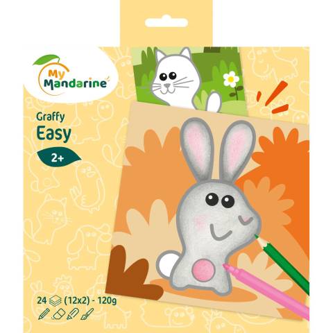 Avenue Mandarine 5x Graffy Easy, Tiere auf dem Bauernhof - Gelb GY129C