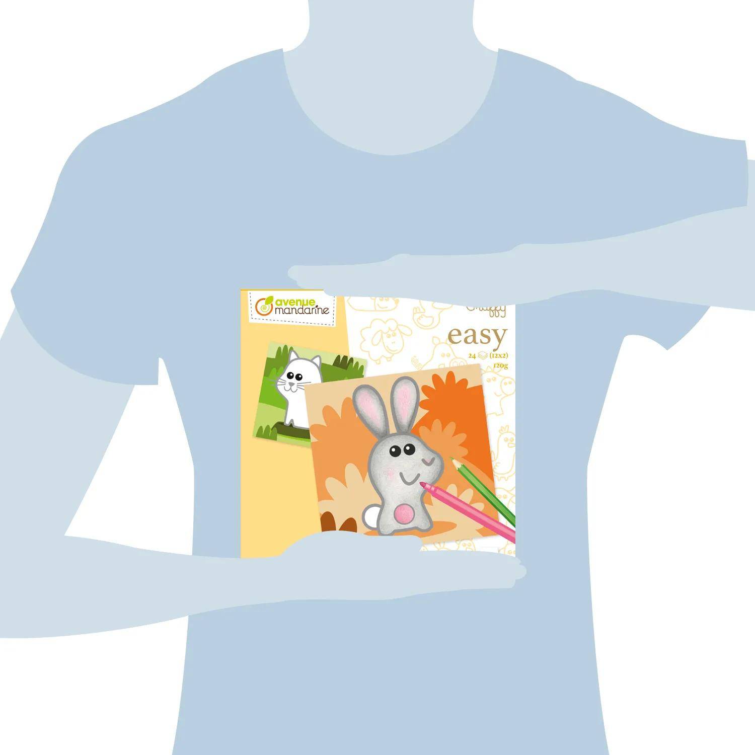 Avenue Mandarine 5x Graffy Easy, Tiere auf dem Bauernhof - Gelb GY129C