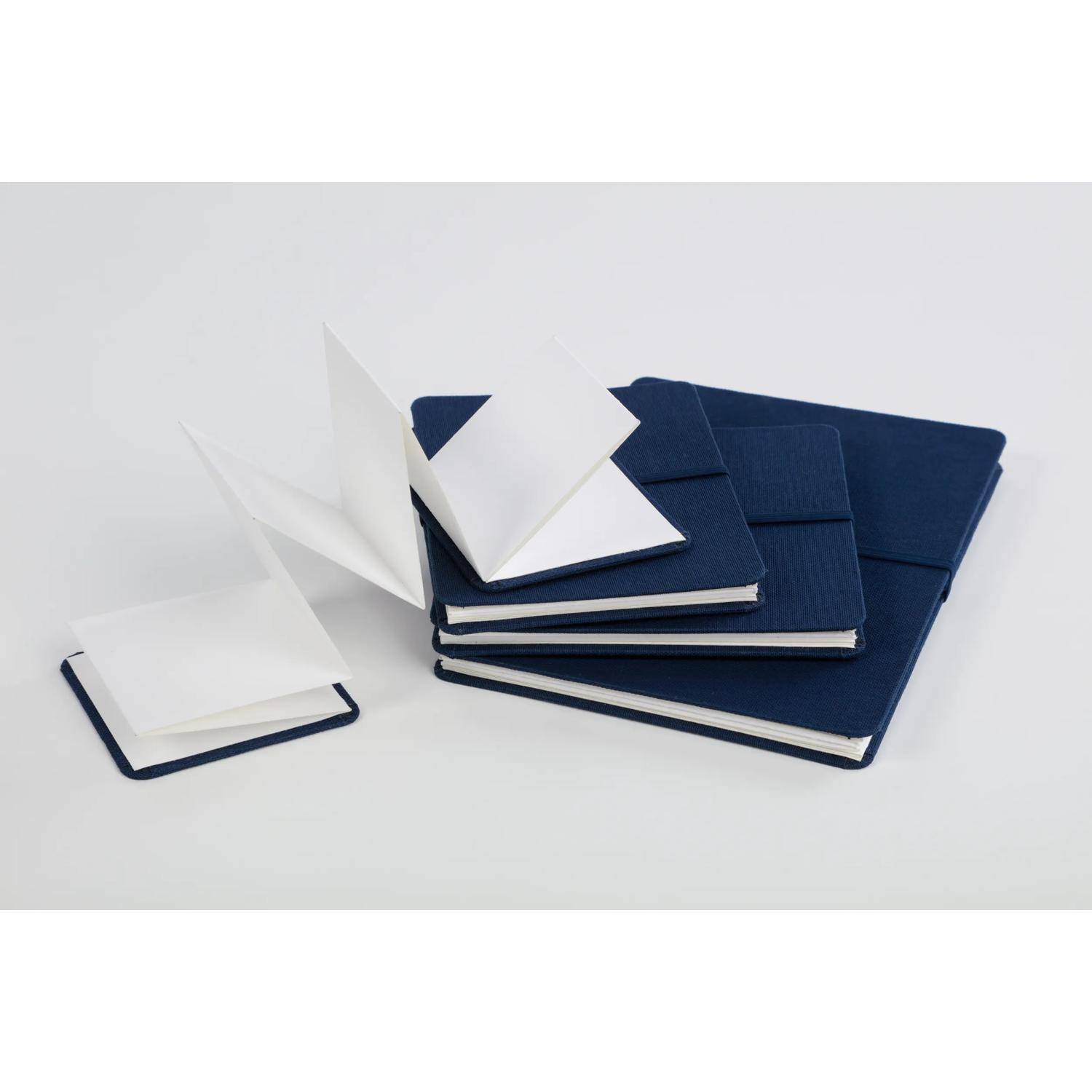 Clairefontaine 4x Akkordeon-Zeichenbuch 14x14 cm, 10 Seiten 300g - Blau 975970C