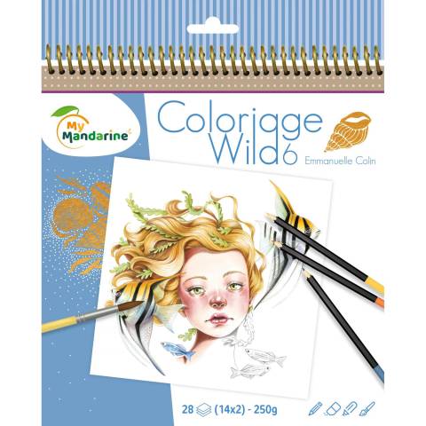 Avenue Mandarine 5x Malbuch Wild 6 - Blau GY124C