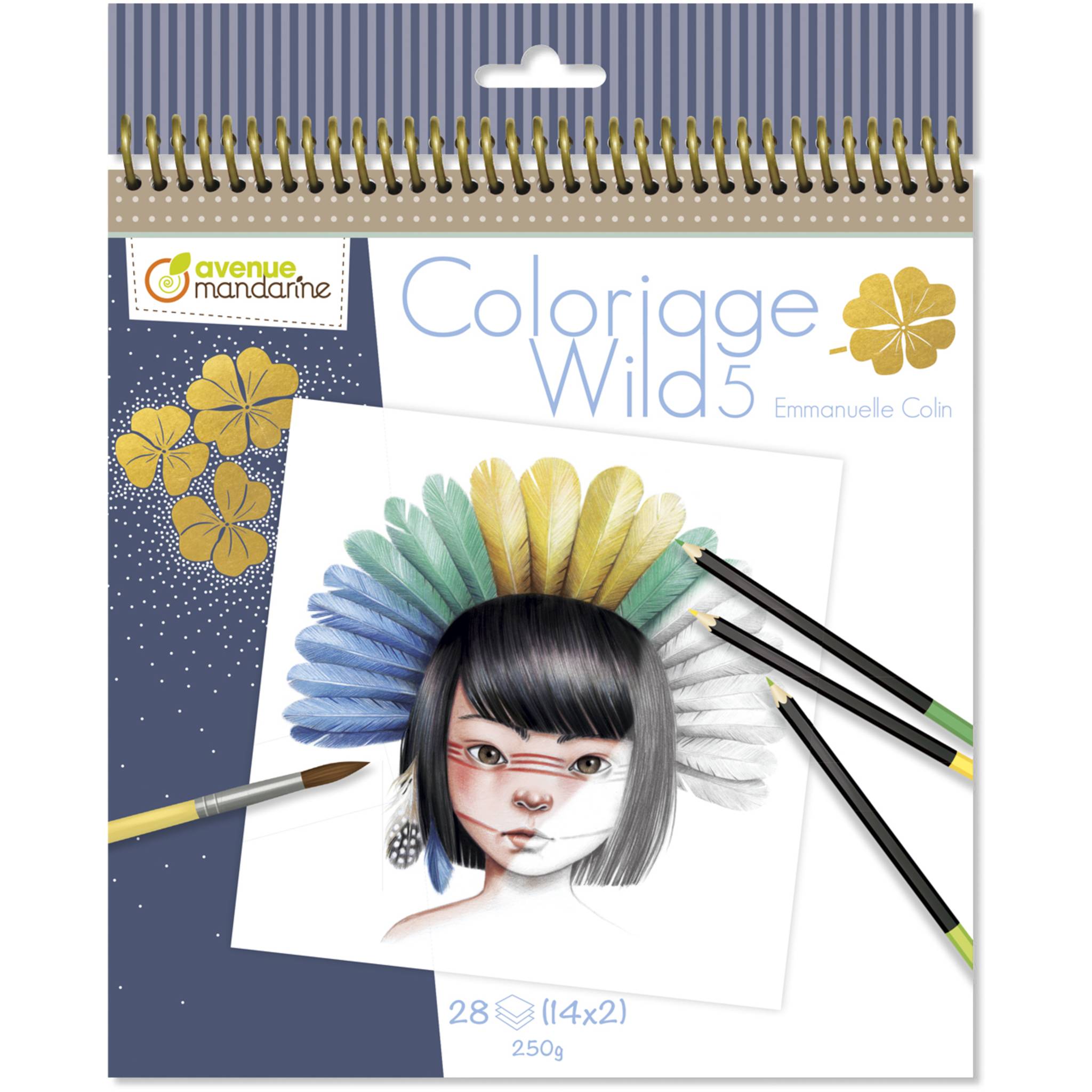 Avenue Mandarine 5x Malbuch Wild 5 - Blau GY120C
