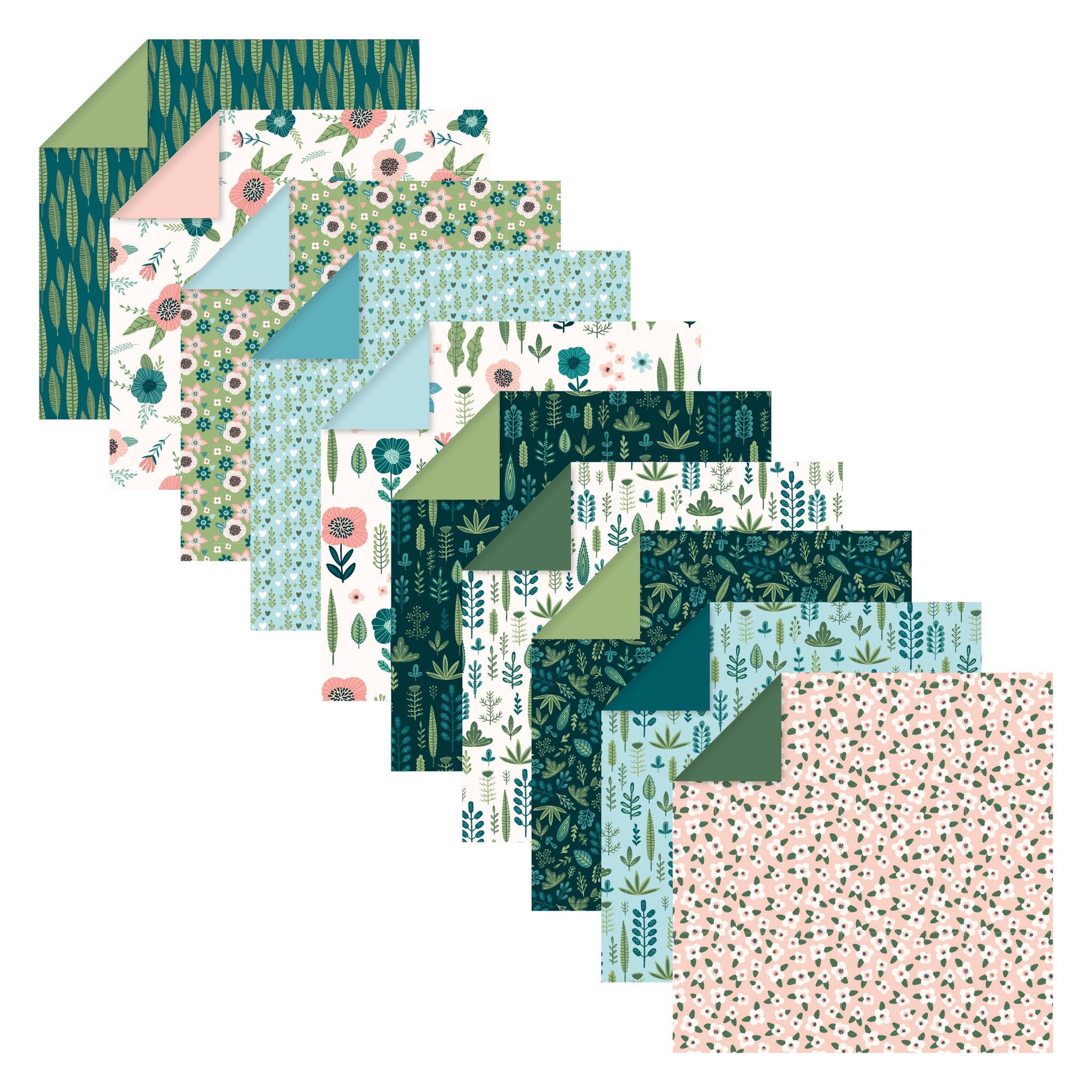 Clairefontaine 5x Origami, Pkg 60 Bl 70g, 15x15 cm, Herbarium Mehrfarbig 95372C