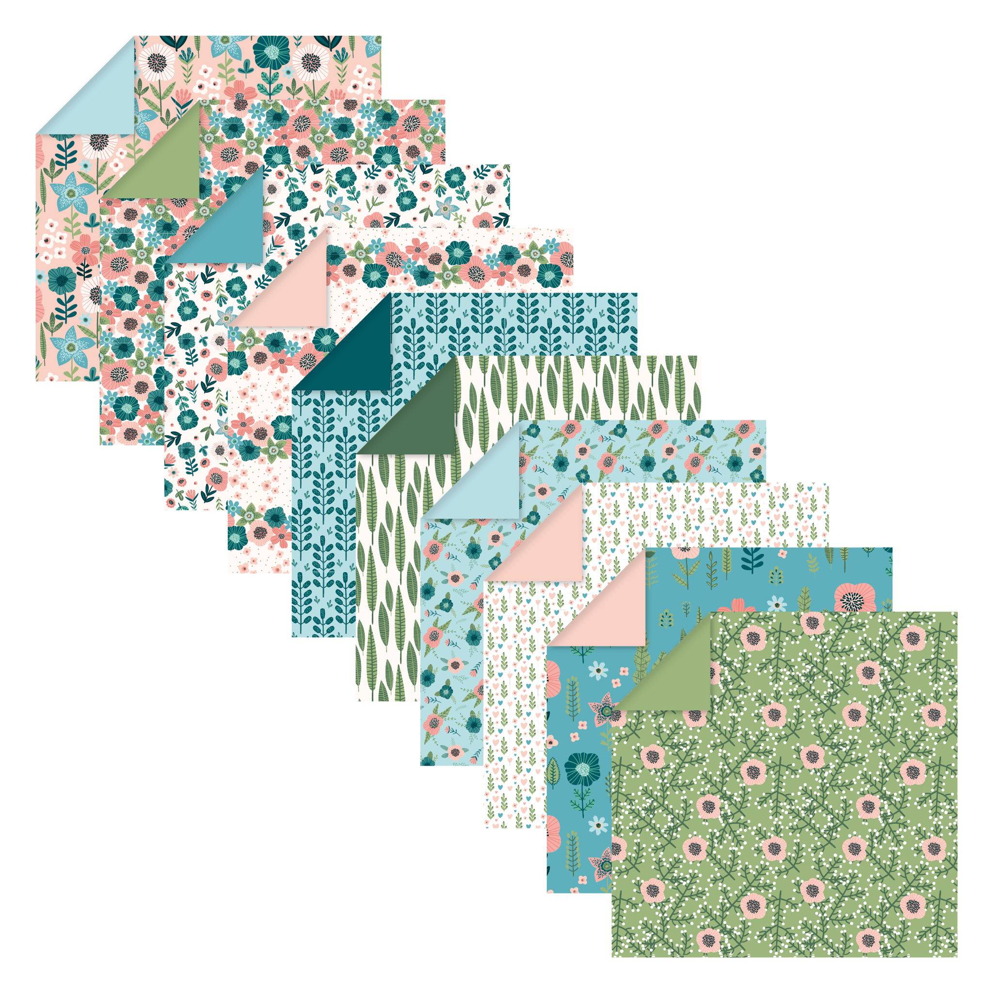 Clairefontaine 5x Origami, Pkg 60 Bl 70g, 15x15 cm, Herbarium Mehrfarbig 95372C