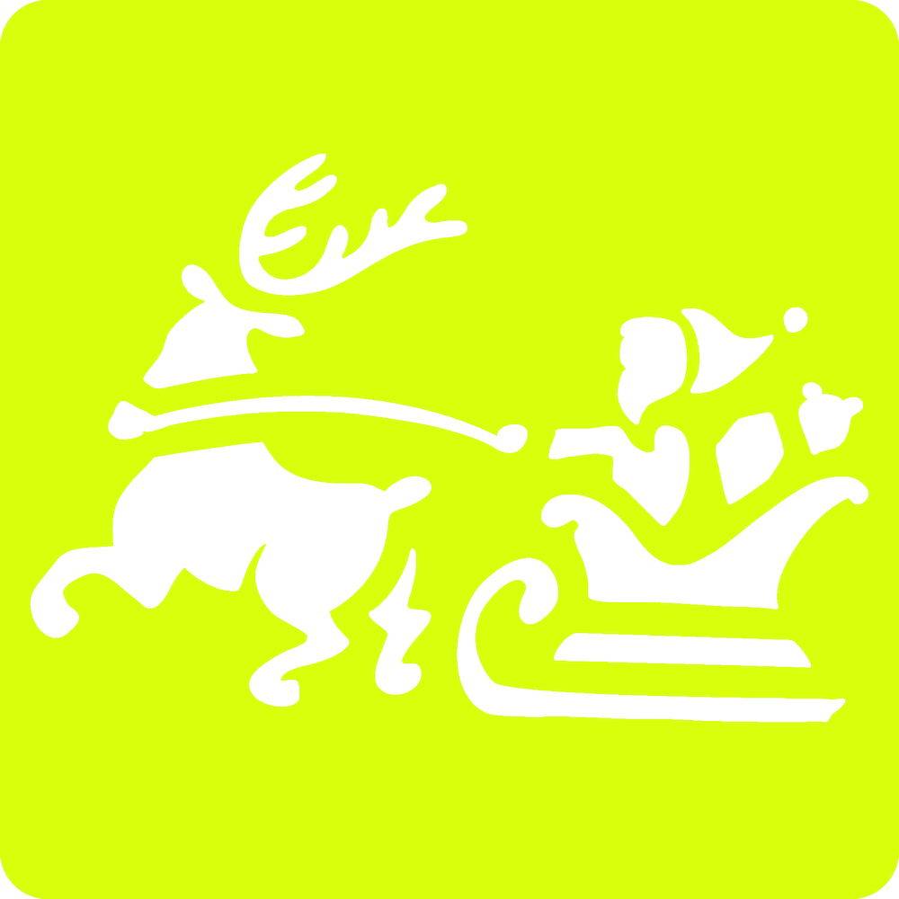 Avenue Mandarine 3x 6 tlg Schablonenset für Kinder, Weihnachten Orange 42455MD