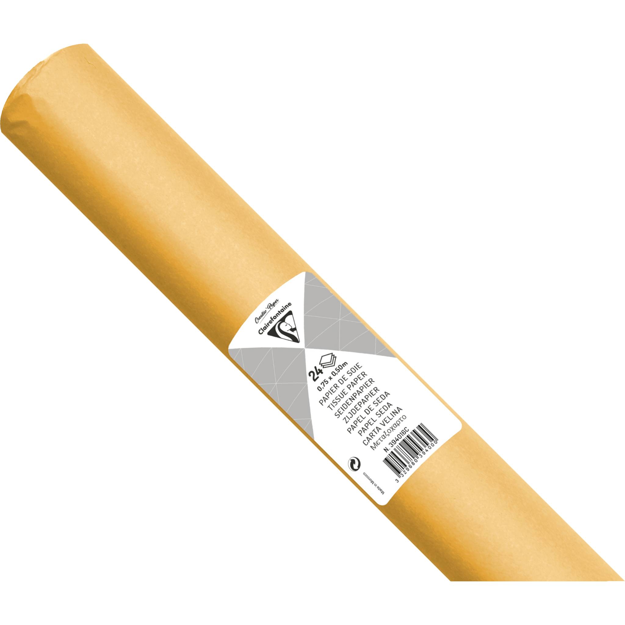 Clairefontaine 5x Seidenpapier Rolle 24 Bogen 18g/m2 50x75cm 394016C