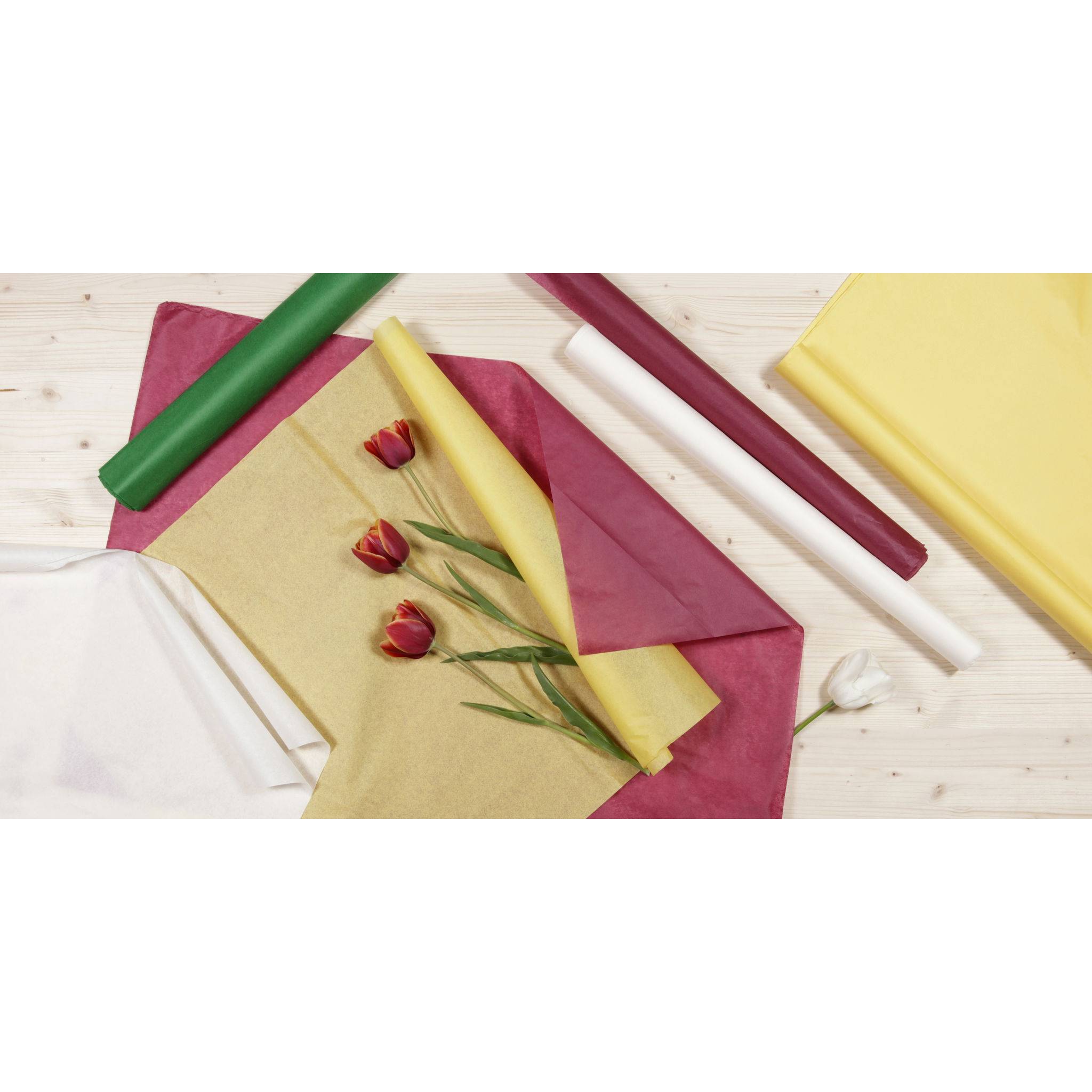 Clairefontaine 5x Seidenpapier Rolle 24 Bogen 18g/m2 50x75cm 394016C