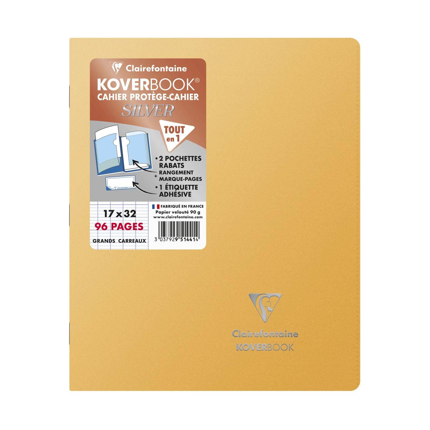 Clairefontaine 10x Koverbook Silver 17x22 48 Blatt FR Lin. 951441C