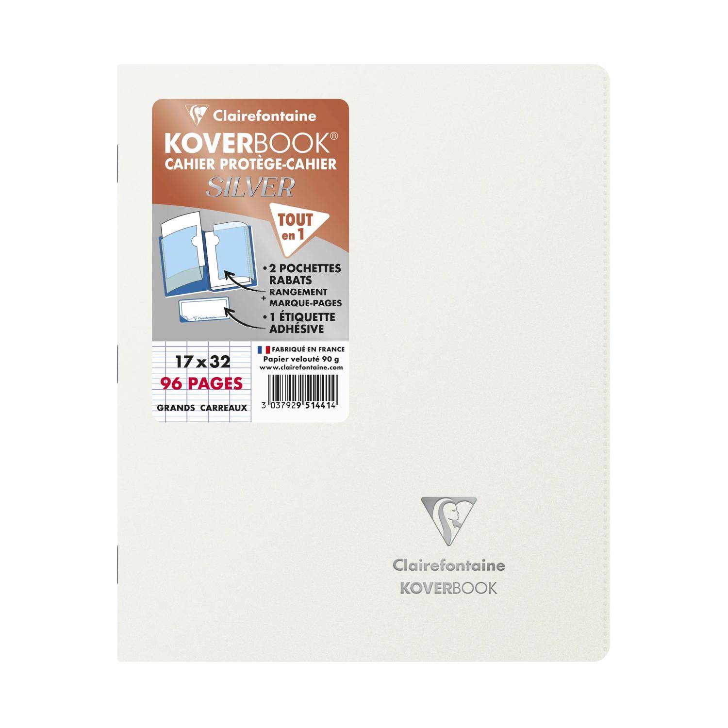 Clairefontaine 10x Koverbook Silver 17x22 48 Blatt FR Lin. 951441C