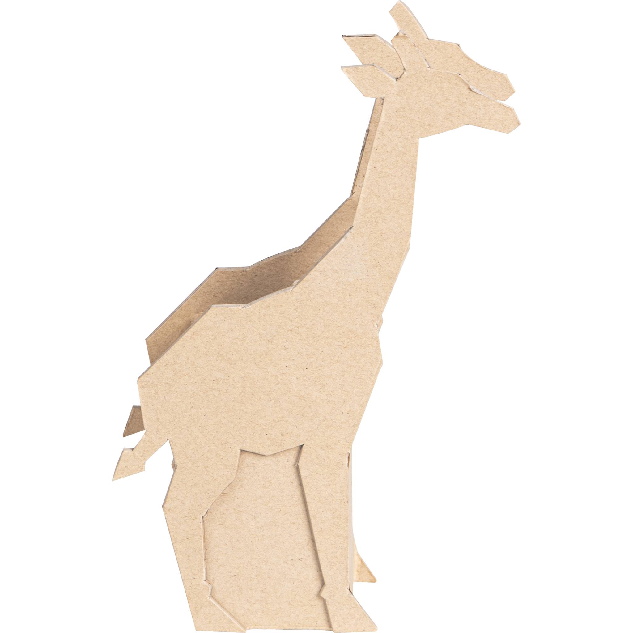 Décopatch 5x Pappmaché, Stifteköcher Giraffe 15x5x23,5cm Kartonbraun AC913C