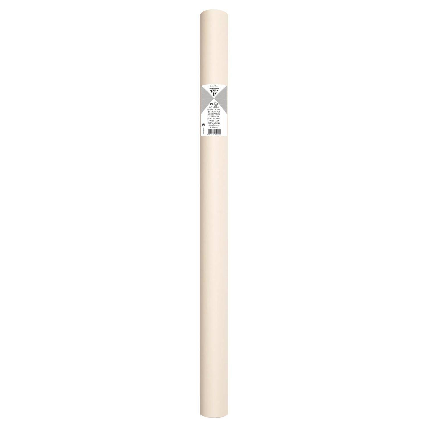 Clairefontaine 5x Seidenpapier Rolle 24 Bogen 18g/m2 50x75cm Elfenbein 394002C
