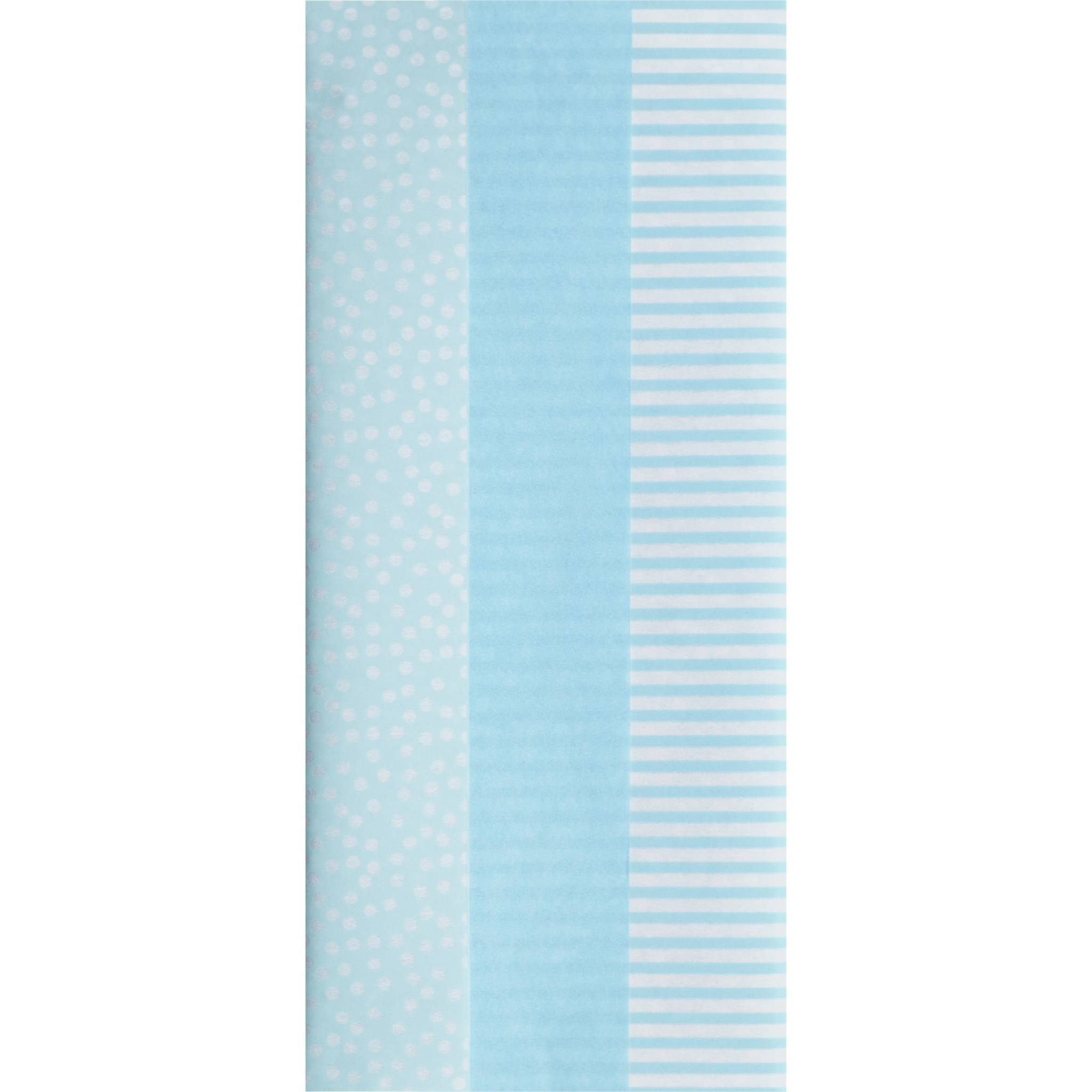 Clairefontaine 12x 6Bl Seidenpapier 50x70 cm, bedruckt, blau, sortiert 26760-LBC