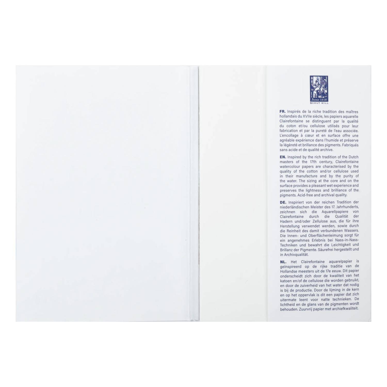 Clairefontaine 2x Block, 12 Aquarellpapiere, 10x15cm 12 Bl 200g-300g 976097C