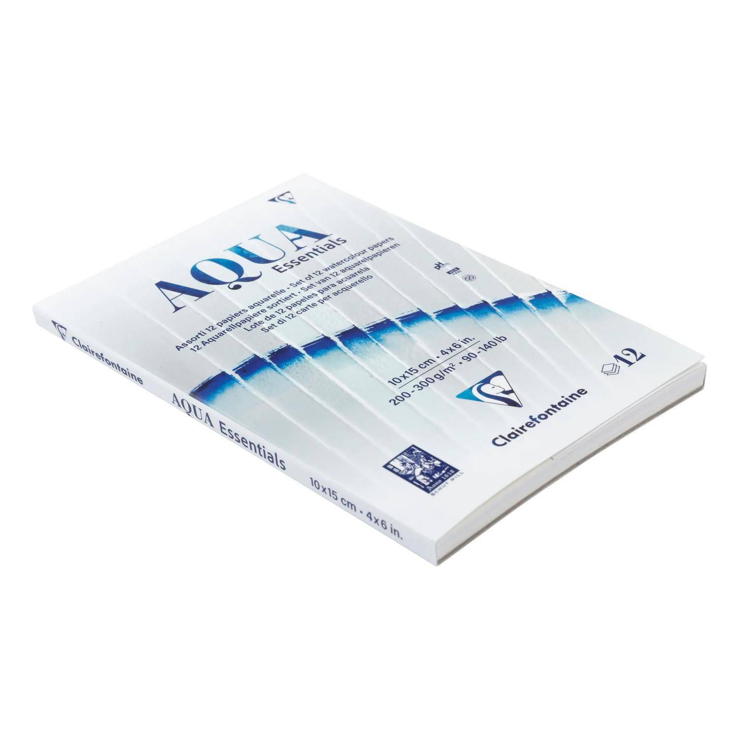 Clairefontaine 2x Block, 12 Aquarellpapiere, 10x15cm 12 Bl 200g-300g 976097C