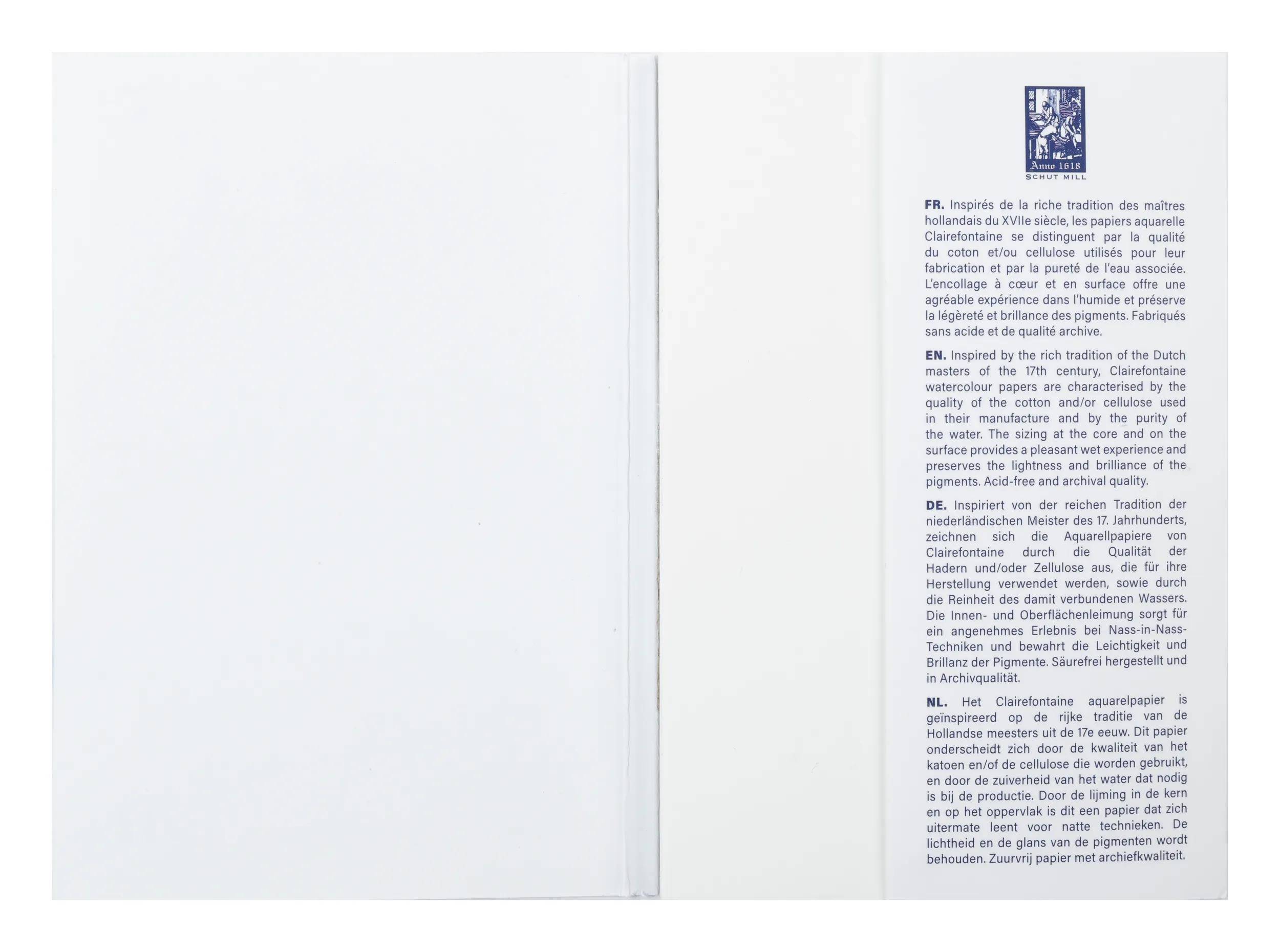 Clairefontaine 2x Block, 12 Aquarellpapiere, 10x15cm 12 Bl 200g-300g 976097C