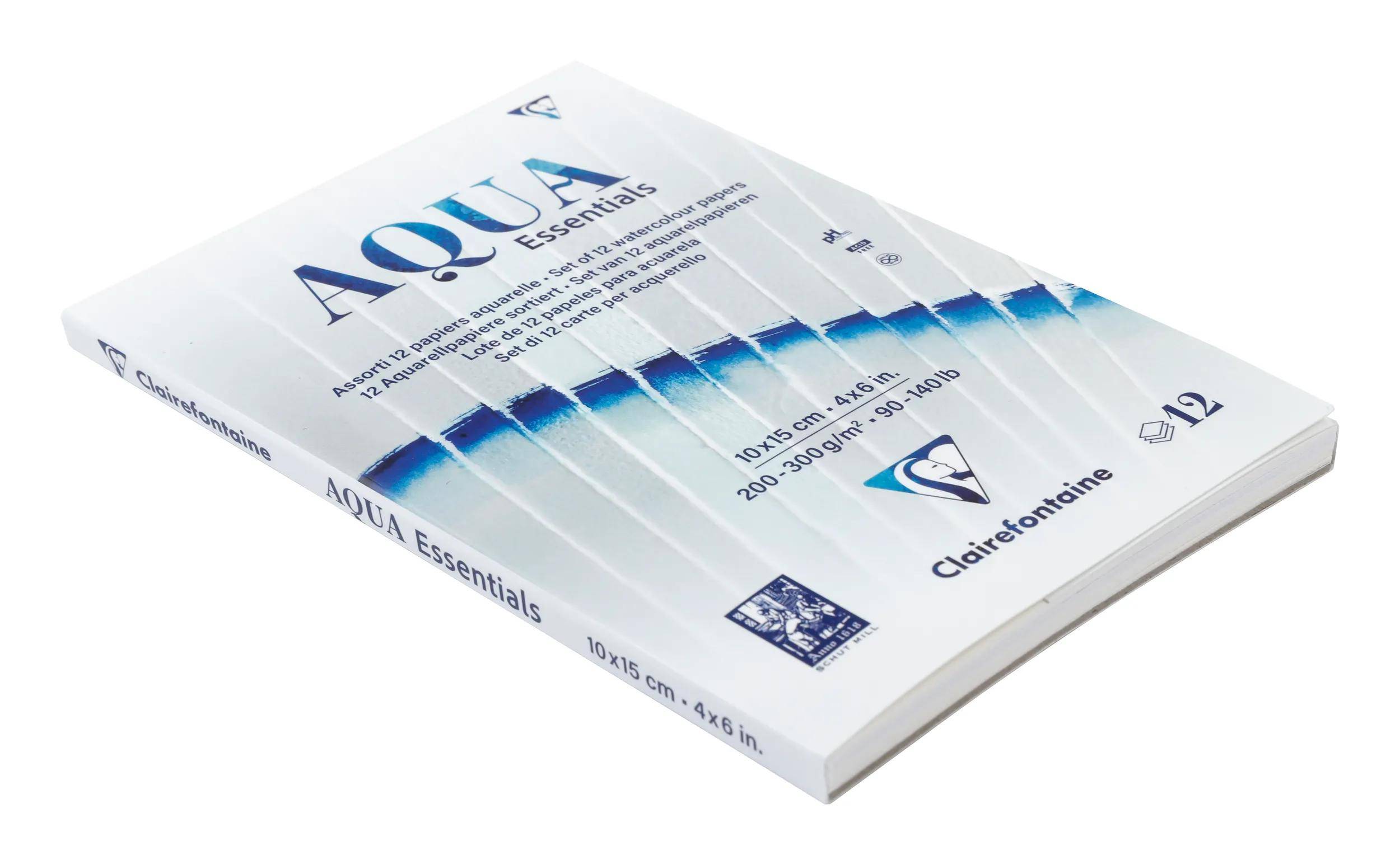 Clairefontaine 2x Block, 12 Aquarellpapiere, 10x15cm 12 Bl 200g-300g 976097C