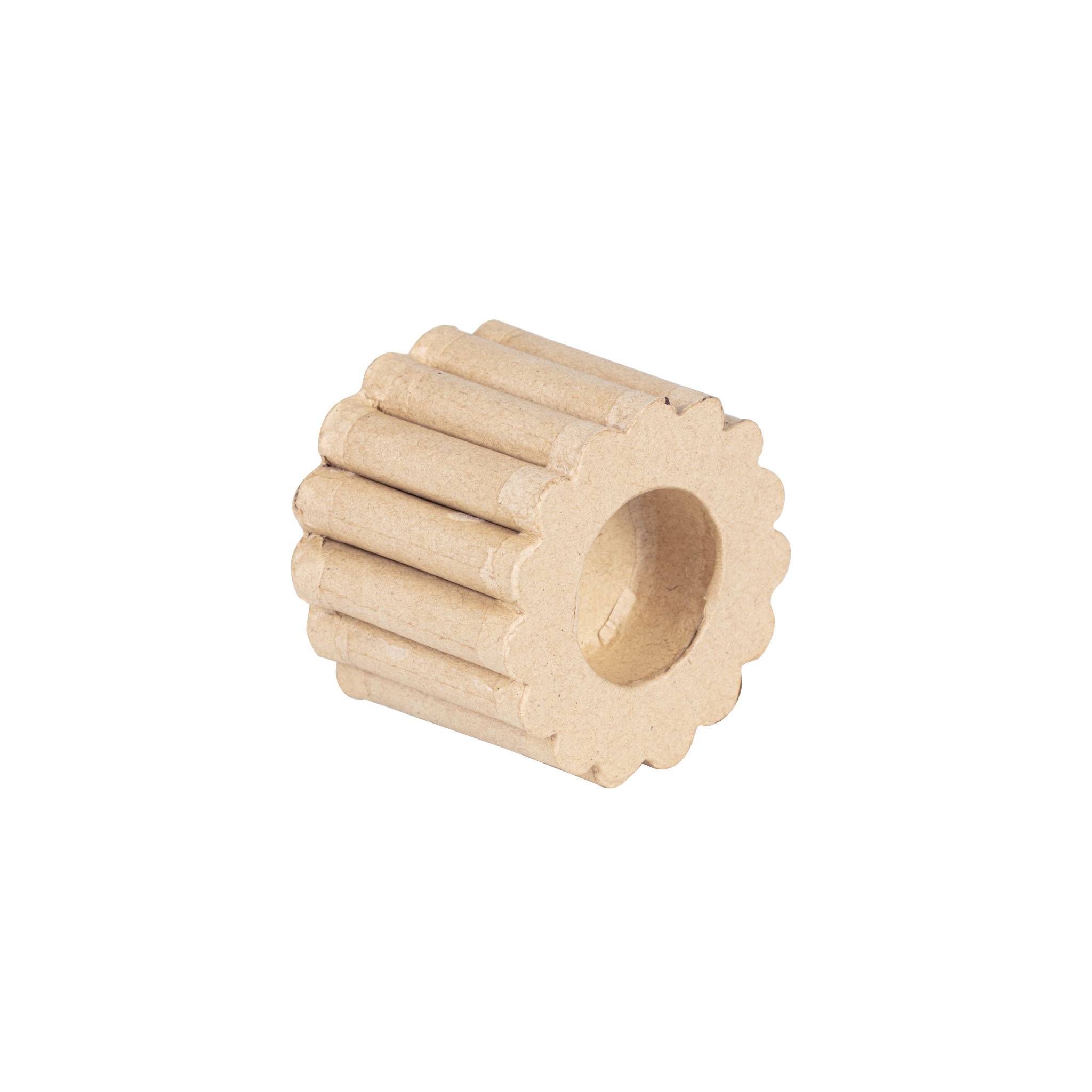 Décopatch 5x Pappmaché, Kerzenhalter twisty 7,5x7,5x6 cm Kartonbraun AC906C