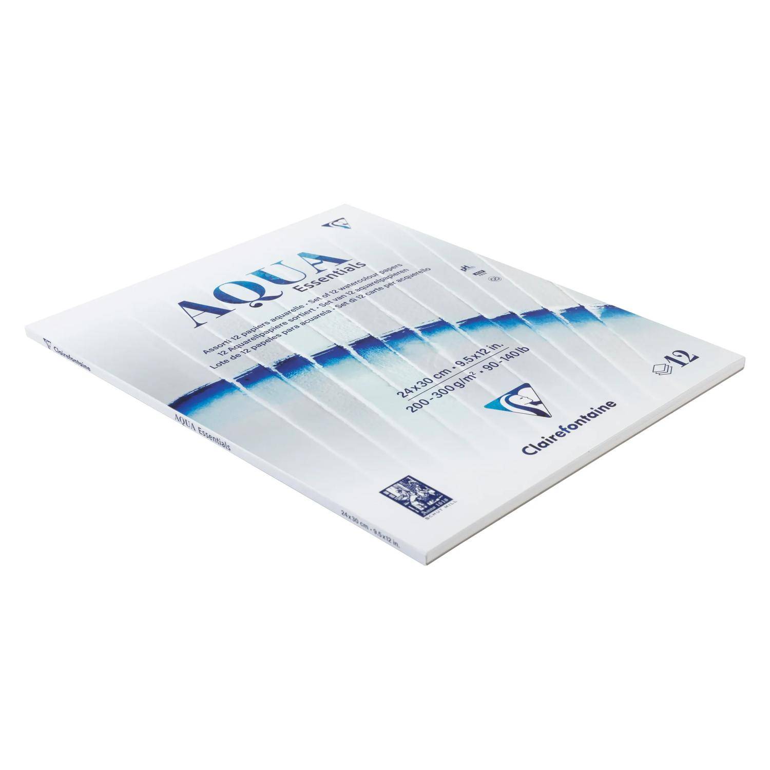 Clairefontaine 2x Block, 12 Aquarellpapiere, 24x30cm 12 Bl 200g-300g 976099C