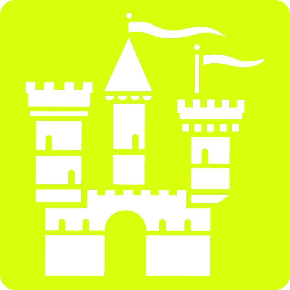 Avenue Mandarine 3x 6 tlg Schablonenset für Kinder, Prinzessinnen Orange 42836O